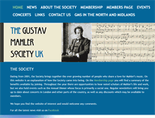 Tablet Screenshot of mahlersociety.org